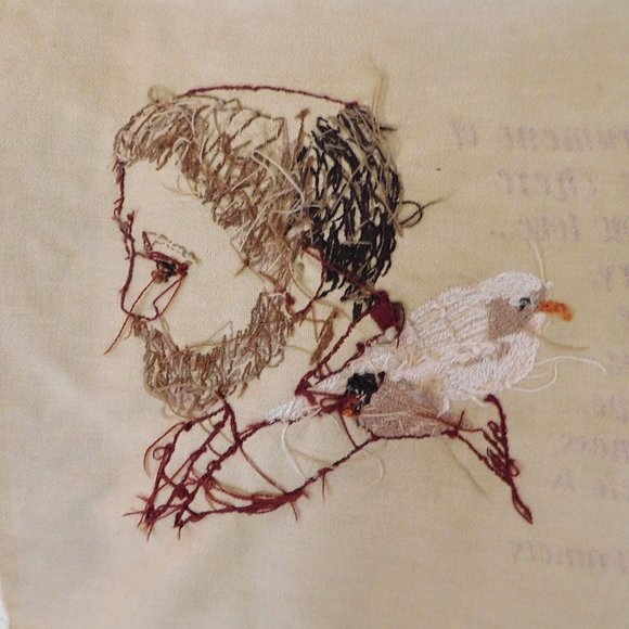 Vintage Finished St. Francis Inspiration Prayer Crewel Needlework - Picture 6 of 8